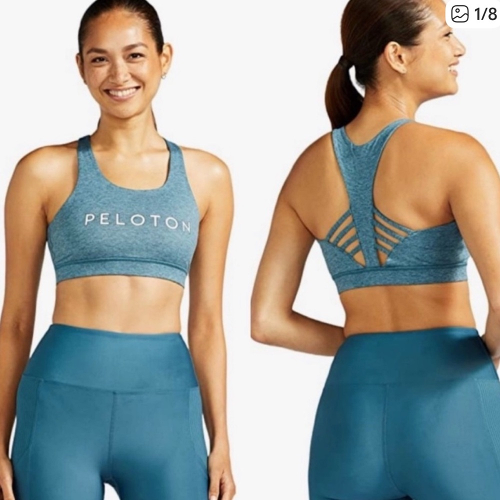 peloton heathered strappy bra small new with‎ tags